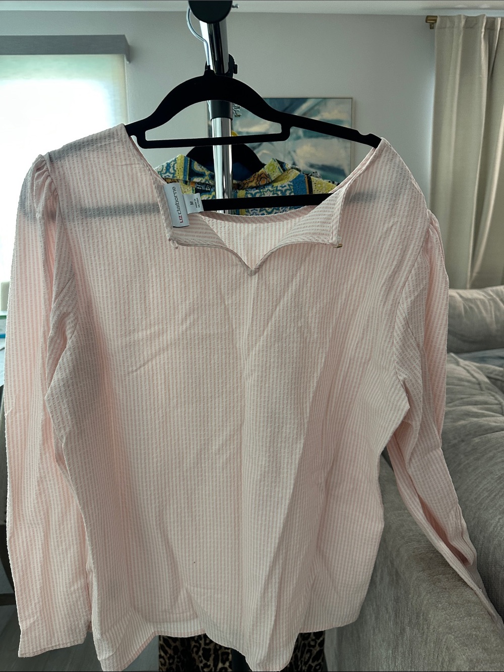 Liz Claiborne Light Pink Long Sleeve Shirt